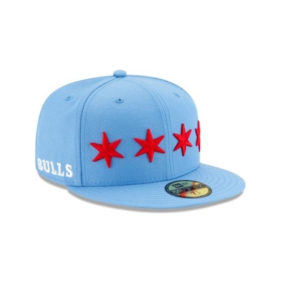 Sapca New Era Chicago Bulls NBA 2019 NBA Authentics City Series Alt 59FIFTY Fitted - Albastri